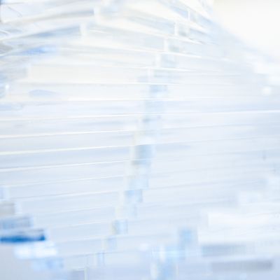 Abstract transparent layers with soft lighting.